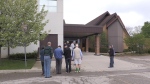 Voters lined up to cast an early ballot at the polling station at Oakridge Presbyterian Church in London, Ont. on Thursday, May 19, 2022. (Gerry Dewan/CTV News London)
