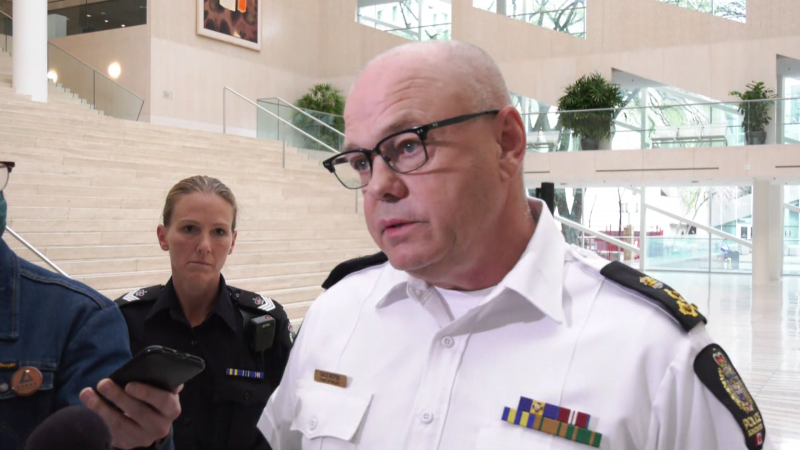 Edmonton Police Chief Dale McFee at City Hall on May 19, 2022 (Galen McDougall/CTV News Edmonton).