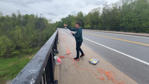 Nathan Sirois, 12, of Ottawa says magnet fishing is a favourite pastime during the spring and summer. (Jeremie Charron/CTV News Ottawa)