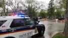 Saskatoon police respond to Melrose Avenue on May 19, 2022.