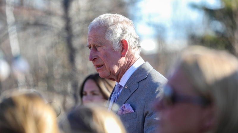 Prince Charles speaks about environmental issues in Yellowknife, Northwest Territories on Thursday, May 19, 2022. THE CANADIAN PRESS/Bill Braden