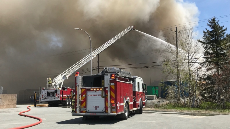 Crews respond to fire at Dartmouth scrapyard