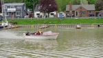 Boater taking his boat out on the water in London, Ont. on Friday, May 20, 2022. (Marek Sutherland/CTV News London)