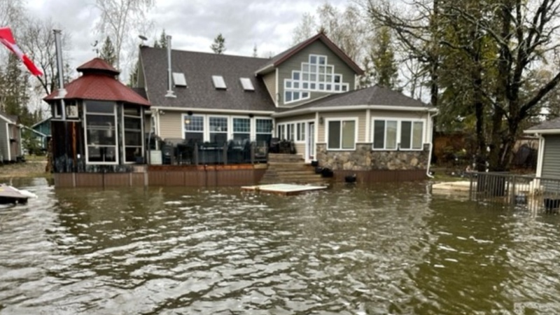 The Whiteshell Cottagers’ Association said the situation is getting desperate in Barrier Bay where many structures are compromised, or close to it. (Source: Whitshell Cottagers Association/Facebook)