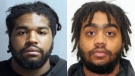 Keysean Patterson, 21 (left), and Taijaune Khan, 20 are wanted for attempted murder after a stabbing at Main Street Station on May 13, 2022. (Toronto Police Service)