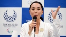 Japanese film director Naomi Kawase speaks during a press conference in Tokyo on Oct. 23, 2018. (AP Photo/Eugene Hoshiko, File)