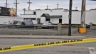 This photo shows the scene of a fatal stabbing in South Vancouver on May 22, 2022.
