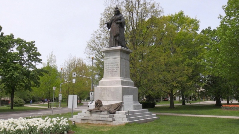 The Queen Victoria statue in Kitchener's Victoria Park. (May 23, 2022)