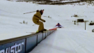 Freestyle skier sets new world record on rail