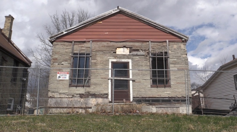 The Fugitive Slave Chapel at its current location in London, Ont. on May 24, 2022. (Daryl Newcombe/CTV News London)