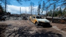 A fire-destroyed property registered to Gabriel Wortman at 200 Portapique Beach Road is seen in Portapique, N.S. on Friday, May 8, 2020. (THE CANADIAN PRESS/Andrew Vaughan)