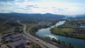 Kamloops, B.C., is seen from the CTV News Vancouver drone on May 23, 2022. 
