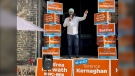 Federal NDP Leader Jagmeet Singh stops in London North Centre on May 24, 2022 ahead of the provincial election. (Sean Irvine/CTV News London)