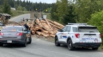 The crash closed the northbound onramp onto Highway 19 from Comox Valley Parkway on Tuesday. (CTV News)