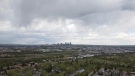 Viewer Terry's pic of rain clouds over Calgary.