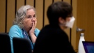 Nancy Crampton Brophy is seen in court during her trial in Portland, Ore., Tuesday, April 5, 2022. (Dave Killen/The Oregonian via AP, Pool)