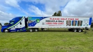 As part of the Homeward Bound program, two semi trailers were decorated with age adapted photos of Mekayla Bali as well as contact information. (Courtesy: Saskatchewan RCMP)