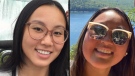 Adopted sisters Limia Ravart, left, of Montreal and Hannah Raleigh of Chicago recently discovered after a DNA ancestry test that they are both related. The two met each other for the first time in person on ABC's Good Morning American on May 25, 2022. (CTV News)
