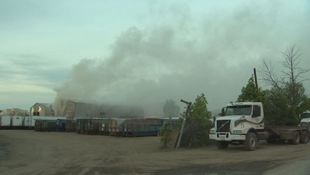 No injuries have been reported after a five-alarm fire at a recycling depot in Etobicoke Wednesday evening. 
