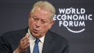 Former U.S. vice=president Al Gore speaks during a conversation at the World Economic Forum in Davos, Switzerland, May 25, 2022. (AP Photo/Markus Schreiber)
