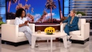 Oprah Winfrey sat down with Ellen DeGeneres during the final weeks of 'The Ellen DeGeneres Show.' (Michael Rozman/Warner Bros/CNN)