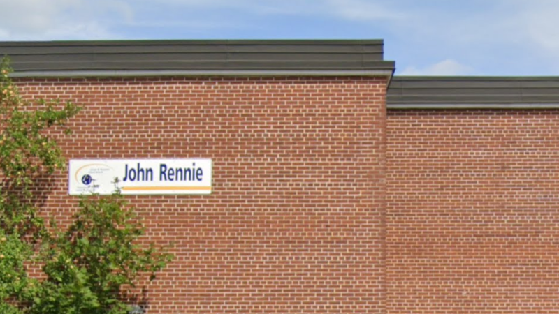 A sign on the side of John Rennie High School in Pointe-Claire is seen in this undated file photo (Source: Google Maps)  