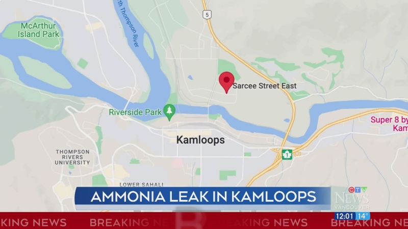  Crews respond to ammonia leak in Kamloops 