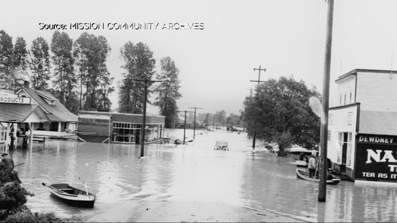 Campbell said current conditions are similar to what occurred before the historic Fraser River floods of 1948. (Photo: Mission Community Archives)