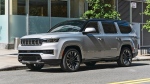This photo provided by Stellantis shows the 2022 Jeep Grand Wagoneer. It is a large SUV that is the more luxurious version of the similarly sized and named Jeep Wagoneer. (Courtesy of Stellantis via AP)