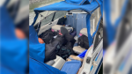 U.S. authorities recovered 28 duffel bags of methamphetamine from the boat on Wednesday, May 25, 2022. (U.S. Customs and Border Patrol)