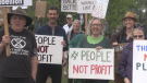 Federal MP Elizabeth May shows her support for Green candidate Matt Richter in Parry Sound-Muskoka on Fri., May 27, 2022 (Catalina Gillies/CTV News)