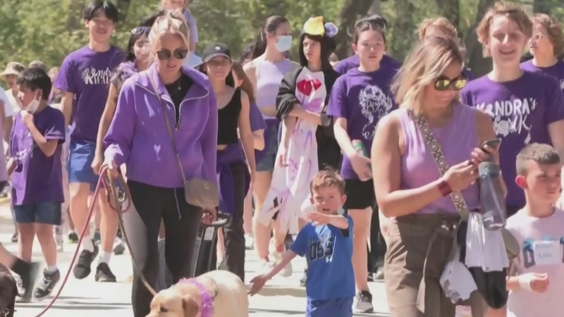 Students participate in Kendra's walk