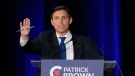 Conservative leadership hopeful Patrick Brown takes part in the Conservative Party of Canada French-language leadership debate in Laval, Quebec on Wednesday, May 25, 2022. THE CANADIAN PRESS/Ryan Remiorz