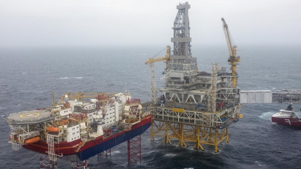 FILE - Johan Sverdrup oil field off the North Sea is shown on Oct. 9, 2018. (Carina Johansen/NTB Scanpix via AP)