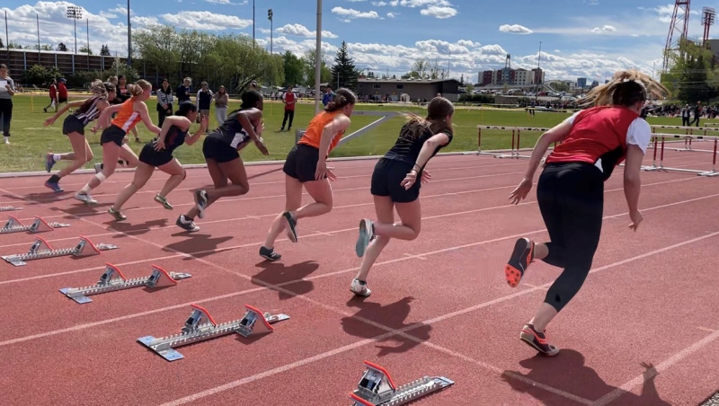 Hundreds of high school athletes met at a track and field championship in Calgary on Saturday, the first such event held in the city since the pandemic.