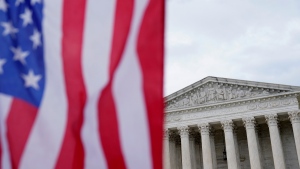 The U.S. Supreme Court in Washington, on May 16, 2022. (Mariam Zuhaib / AP) 