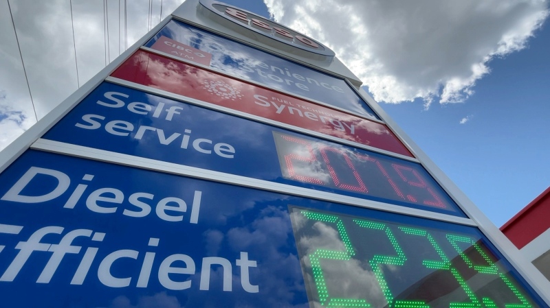 Ottawa gas prices were sitting at 207.9 cents a litre on Friday at some stations. Experts predict prices will continue to rise through the weekend. (Peter Szperling/CTV News Ottawa)