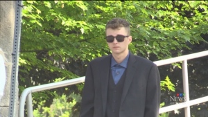 Aidan Kee is seen entering the Guelph courthouse in a file photo. (CTV Kitchener)