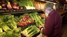 A woman shops in a grocery store in Coombs, B.C., on June 6, 2022. (CTV News)