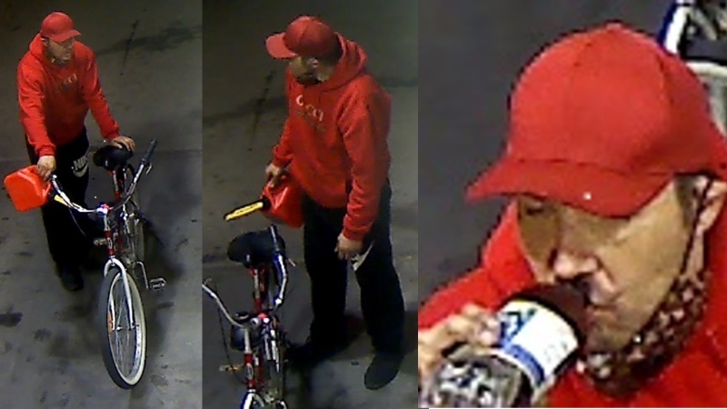 The Edmonton Police Service has released photos of a person of interest in connection with a string of arsons near 118 Avenue in 2021 and 2022. On June 30, they confirmed that the person in the photo is Darcy Willier. (Suppled: EPS)