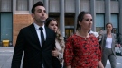 Jacob Hoggard leaves court after being found guilty of one count of sexual assault, in Toronto, Sunday, June 5, 2022. THE CANADIAN PRESS/Chris Young