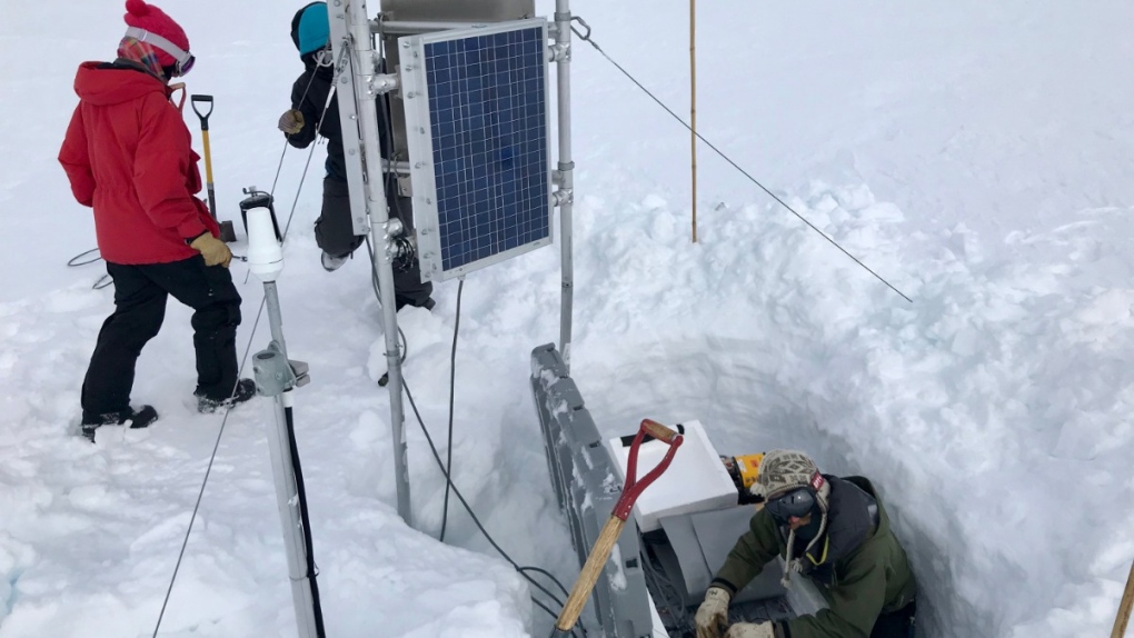 Researchers at work in Antarctica