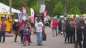 Outdoor pavillion at the Canadian Mining Expo in Timmins. June 8/22 (Lydia Chubak/CTV Northern Ontario)