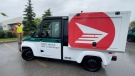 Canada Post unveils an electric low-speed vehicle, which will be used as part of a pilot project in Ottawa's west end. (Peter Szperling/CTV News Ottawa)