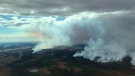 In this aerial photo provided by the BLM Alaska Fire Service, the east side of the East Fork Fire is seen near St. Mary's, Alaska, on June 9, 2022. (BLM Alaska Fire Service via AP)