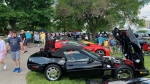 Cars were showcased at Dieppe Gardens for the Windsor Waterfront Corevette Show in Windsor, Ont. on Sunday, June 12, 2022. (Chris Campbell/CTV News Windsor)