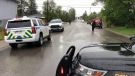 Calgary police respond to a shooting in the 2200 block of 45th Street S.E. on Tuesday, June 14, 2022.