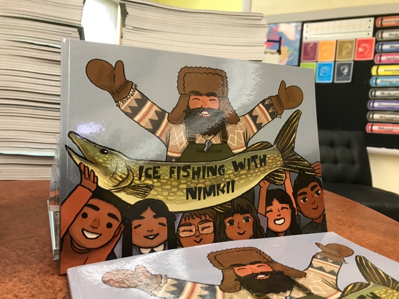 Children's book Ice Fishing With Nimkii promotes literacy in English and Anishinaabemowin. June 14/22 (Ian Campbell/CTV Northern Ontario)
