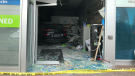 An SUV crashed into a business on Earl Armstrong Road in Riverside South on Wednesday. (Photo courtesy/Ottawa Fire Service)