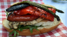Open-Faced Grilled Chicken, Asparagus and Red Pepper Sandwiches (Rebecca Kealey)